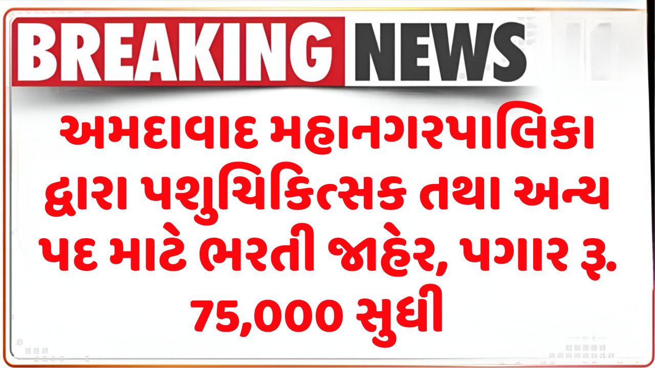 Ahmedabad Municipal Corporation Recruitment 2025