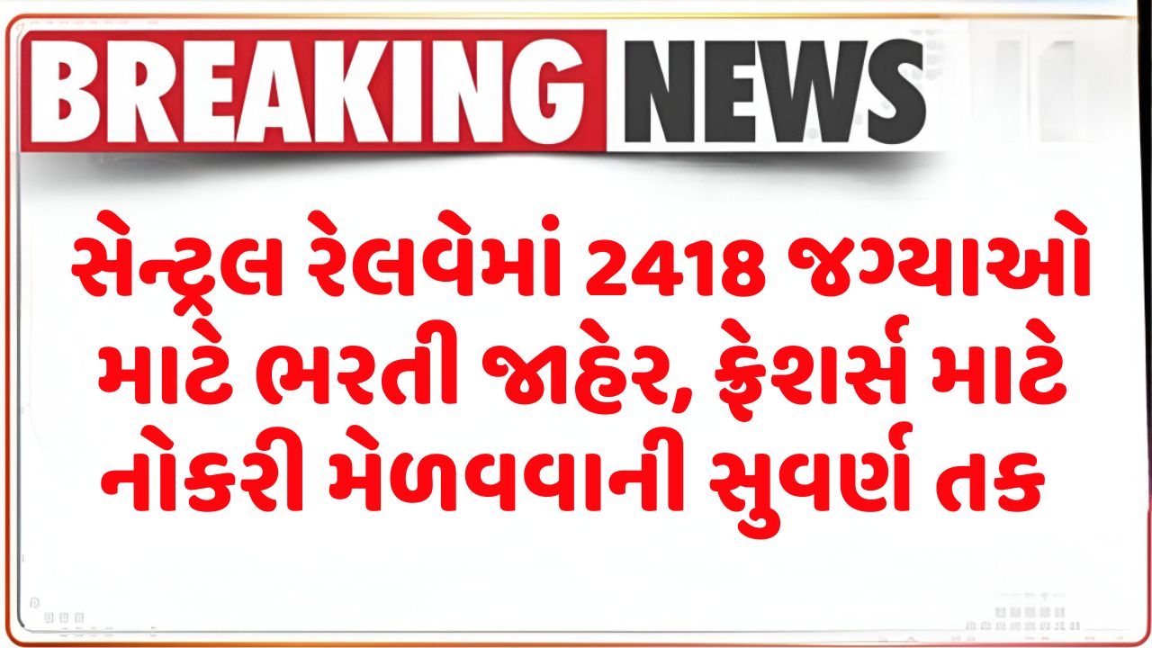 Central Railway Recruitment 2025